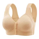 Padded front button bra