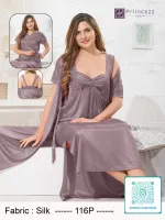 Premium Silk Nighty Set for Women