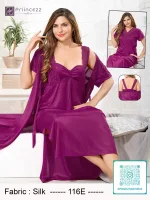 Premium Silk Nighty Set for Women