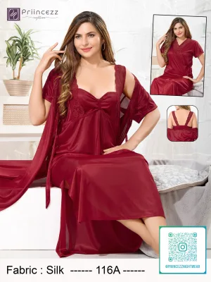 Premium Silk Nighty Set for Women