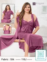 Premium Silk Nighty Set for Women