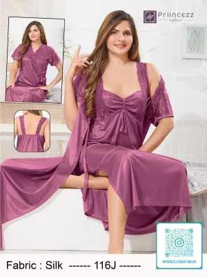 Premium Silk Nighty Set for Women