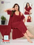 Silky Satin Nighty Set with Robe